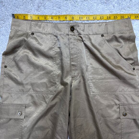 Liz Claiborne Michaela Wide Leg Satin Cargo Pant Statement Piece Career Sz: 14 - Picture 3 of 11